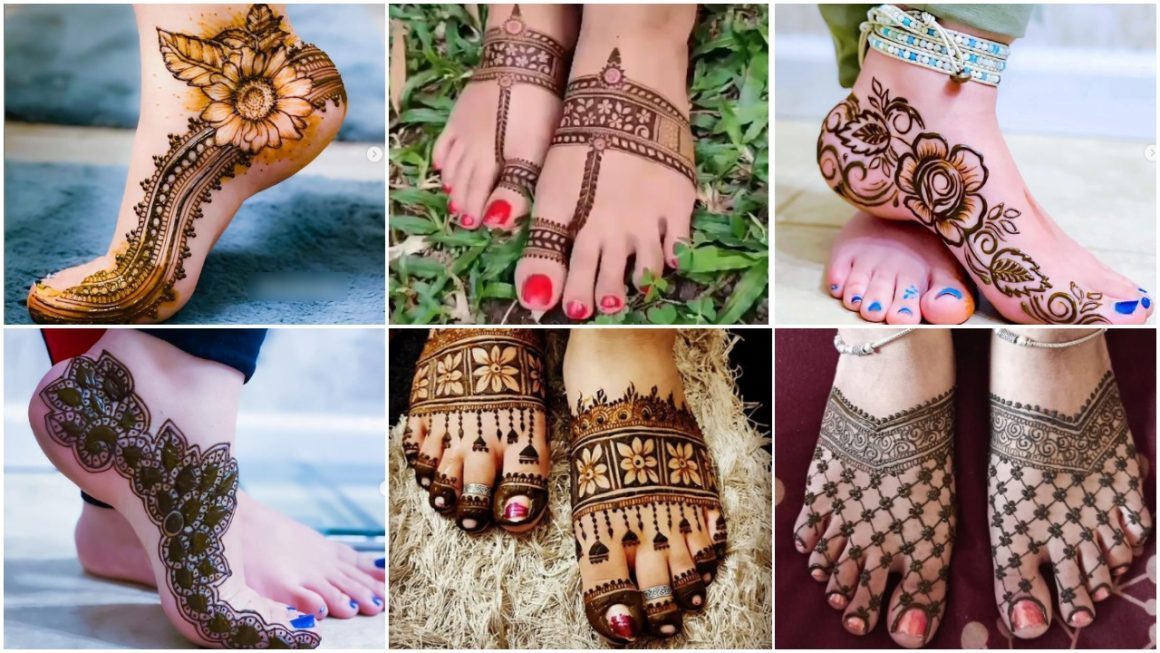 foot mehndi design simple and easy