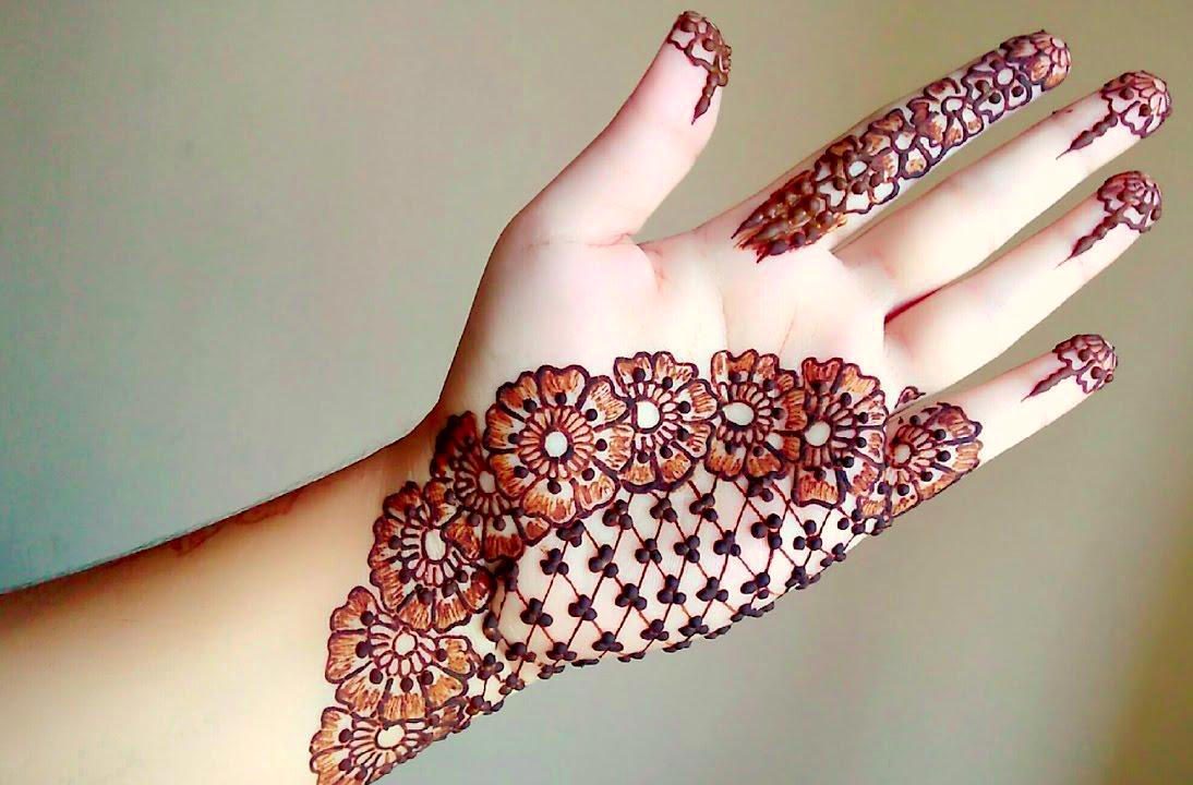 royal, easy and simple front hand mehndi design