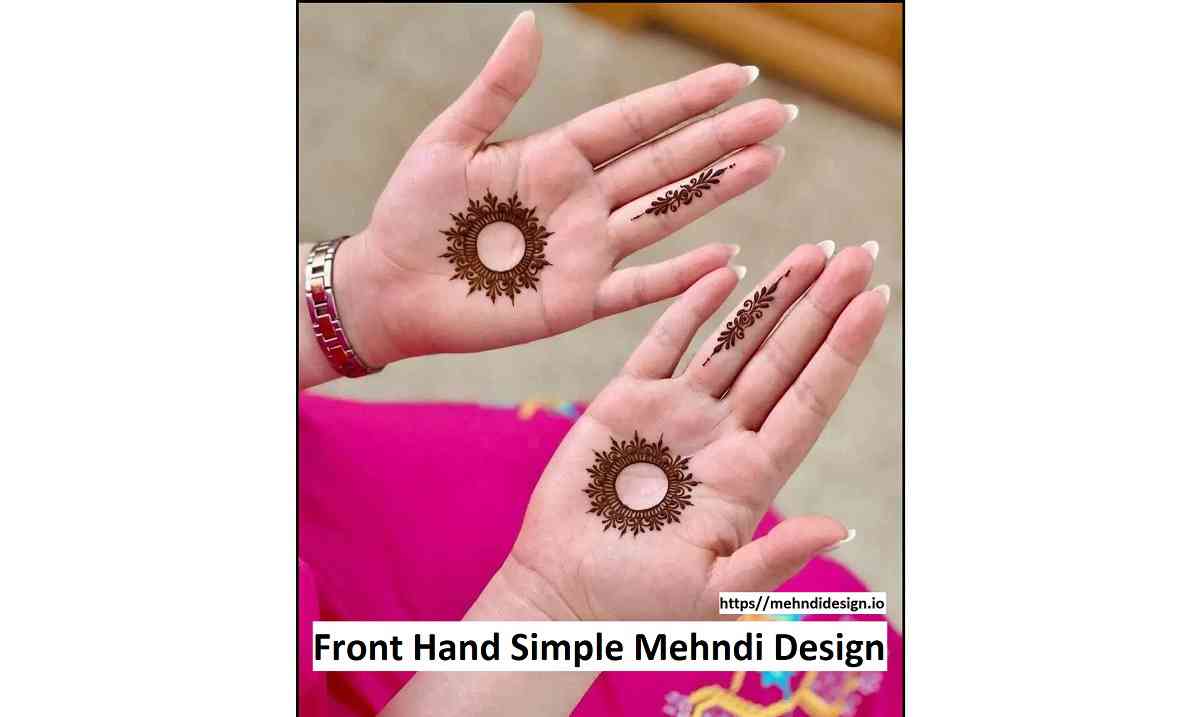 front hand simple mehndi design